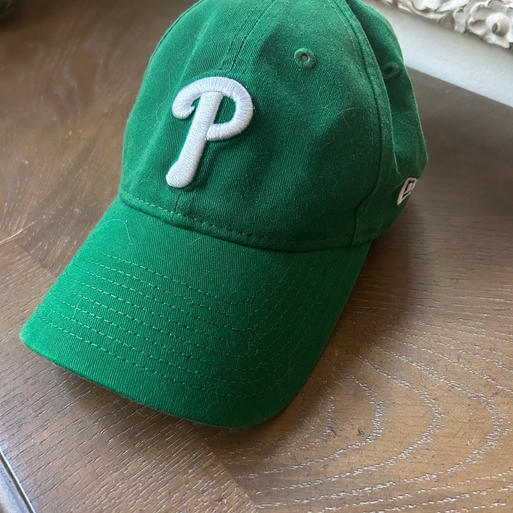 Green Saint Patricks Day Philadelphia Phillies Hat with White Logo